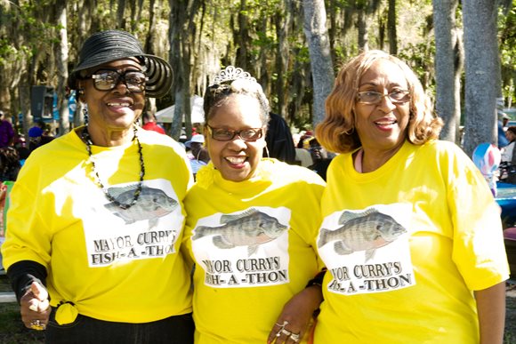 Seniors gathered at the 2016 Mayor's Fish-A-Thon at Hanna Park on March 23, 2016