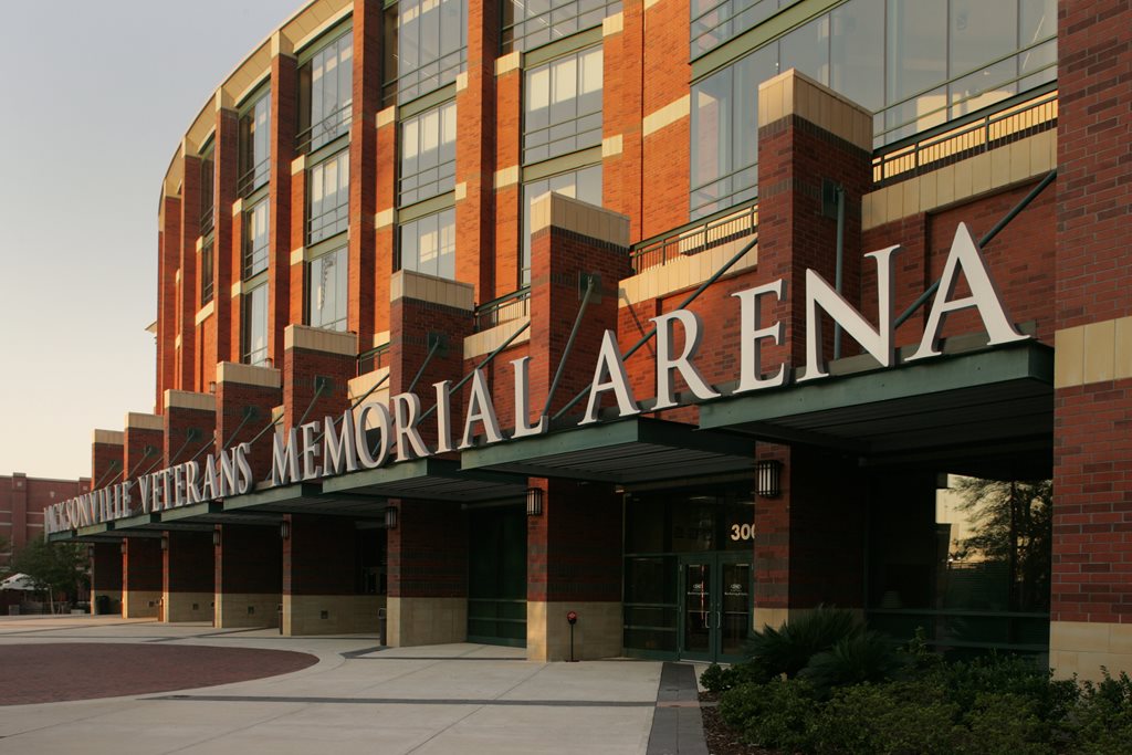 The Veterans Memorial Arena in downtown Jacksonville