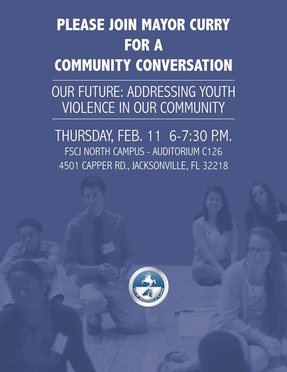 Flyer for the Feb. 11, 2016 Community Conversation