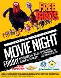 JaxParks Movie Night Flyer for Free Birds Postponed