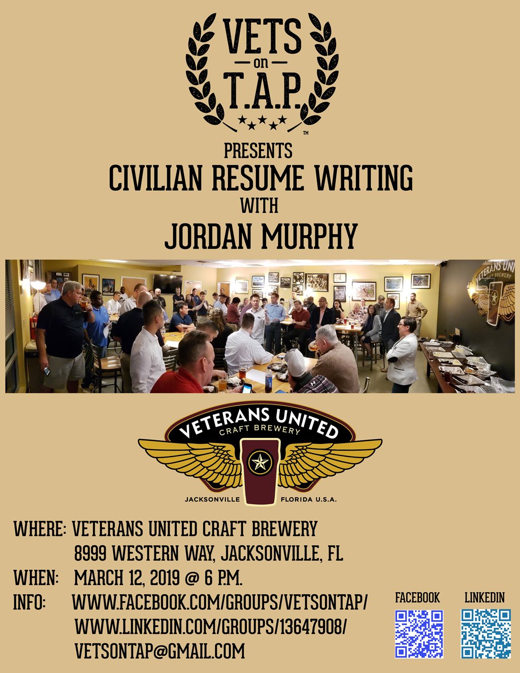 Vets on TAP presents Civilian Resume Writing with Jordan Murphy.