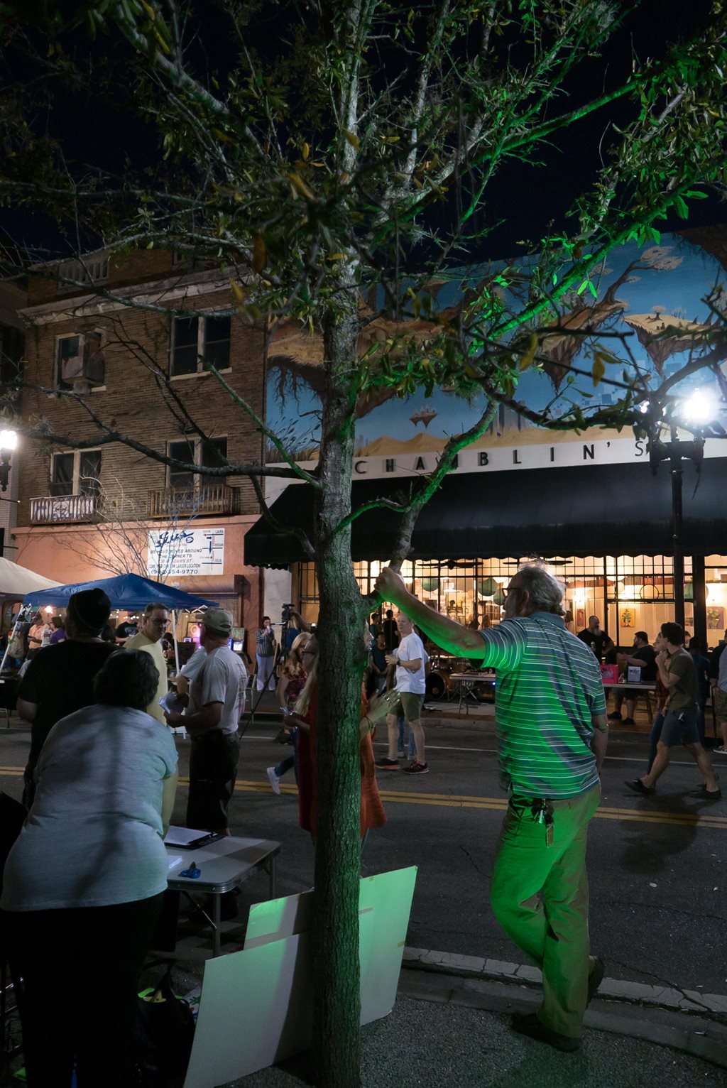 A view of Downtown's Laura St. during Art Walk.