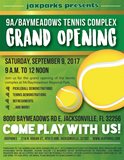 9A Baymeadows Tennis Complex Grand Opening Flyer