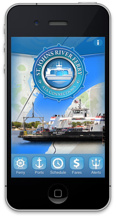 Image of the JaxFerry mobile app.
