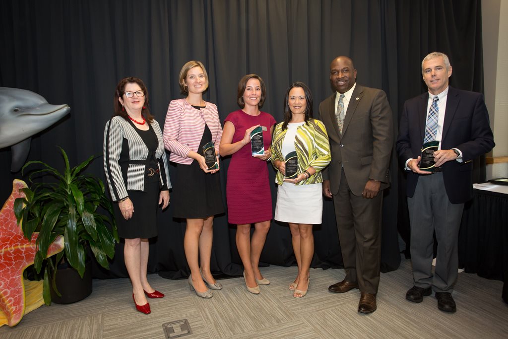 Left to right: Jacksonville City Council President Lori Boyer, DCPS Board Member Ashley Smith Juarez, Scenic Jacksonville Board Member Rachel Cocciolo,  Council Member Anna Brosche, Director of Community Affairs Charles Moreland and DCPS Board Member Scott