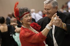 older couple dancing at senior prom