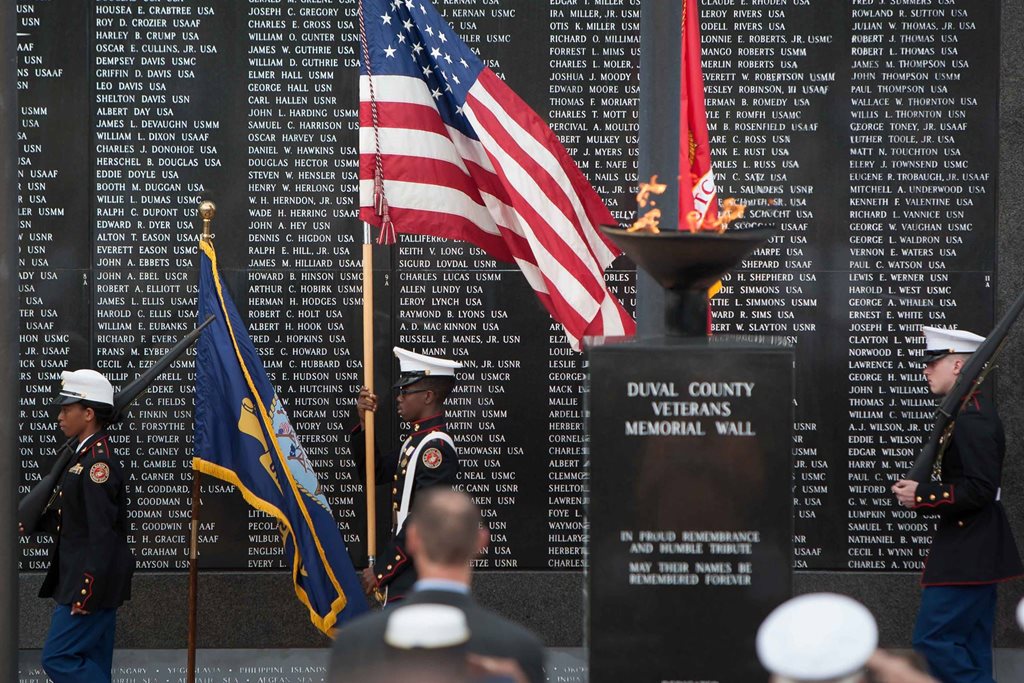veterans memorial wall