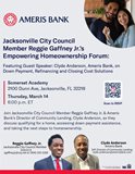 Ameris Bank sponsored Jacksonvilel City Council Member Reggie Gaffney Jrs Empowering Homeownership Forum