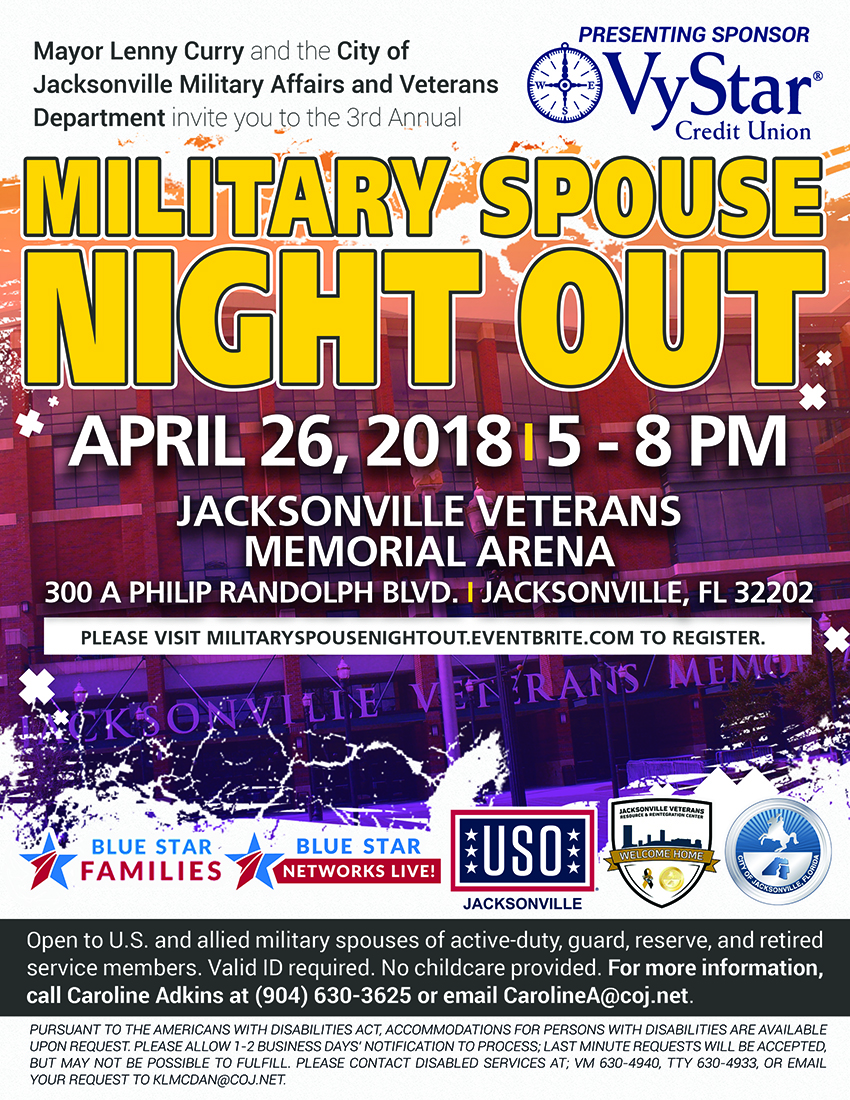 military spouse night out flyer