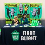 fight blight employees man the booth at the epb symposium