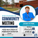 Be a part of the discussion at the Community Meeting