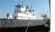 Photo of the St. Johns River Ferry retired vessel Blackbeard.