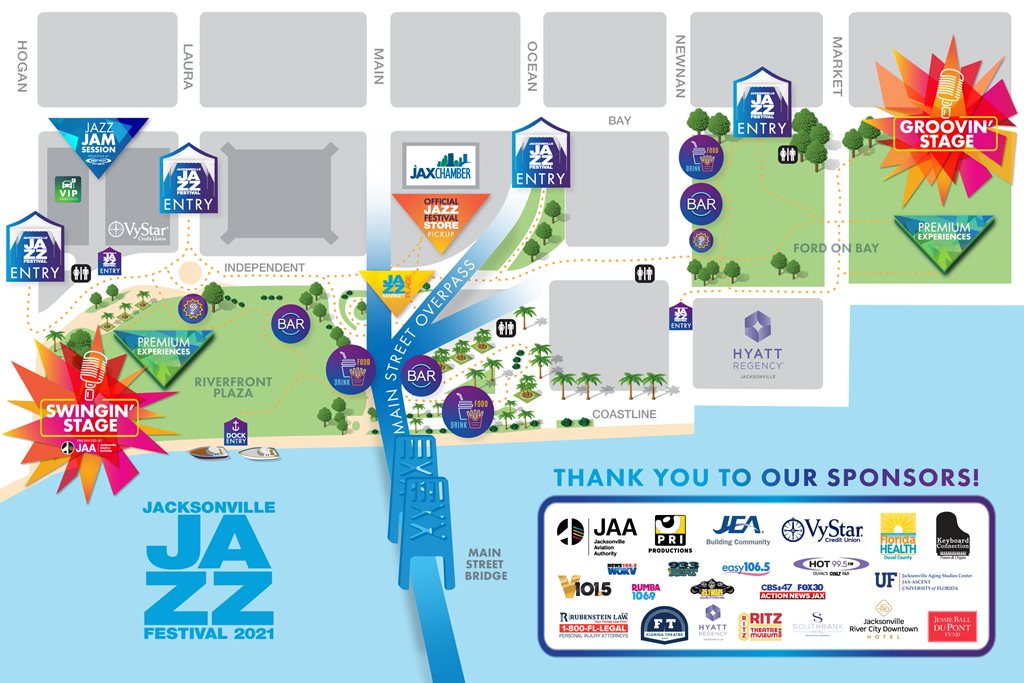 Jacksonville Jazz Festival Map