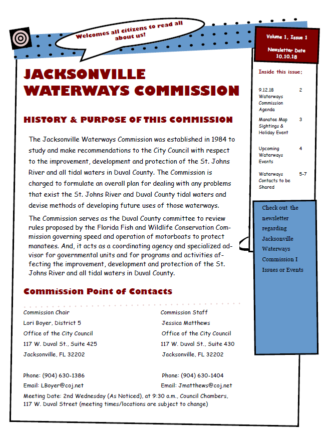 Jacksonville Waterways Commission Newsletter