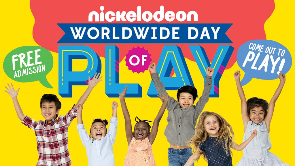 Nickelodeon Worldwide Day of Play, FREE Admission, Come Out To Play, Happy children jumping in the air