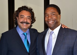 Jaguars Owner Shad Khan and Mayor Alvin Brown at the NFL's announcement