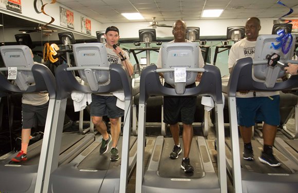 Mayor Lenny Curry kicking off the Treadmill Tuesday Challenge on Feb. 9, 2016