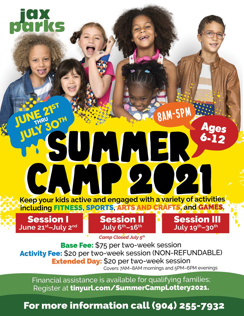 JaxParks Summer Camp 2021 Flyer