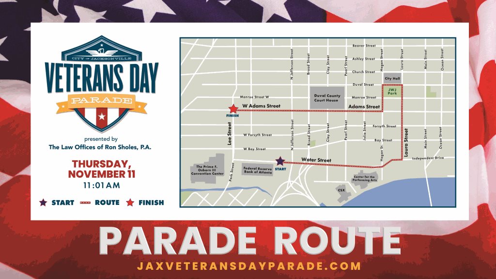 Veterans Day Parade Map