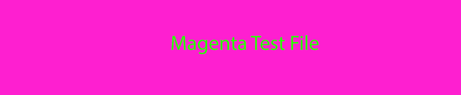 Magenta Test Image