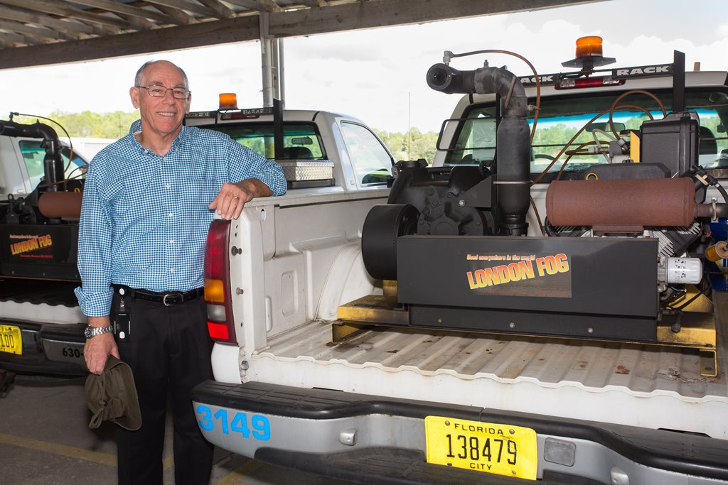 Richard Smith with the City's Mosquito Control Division