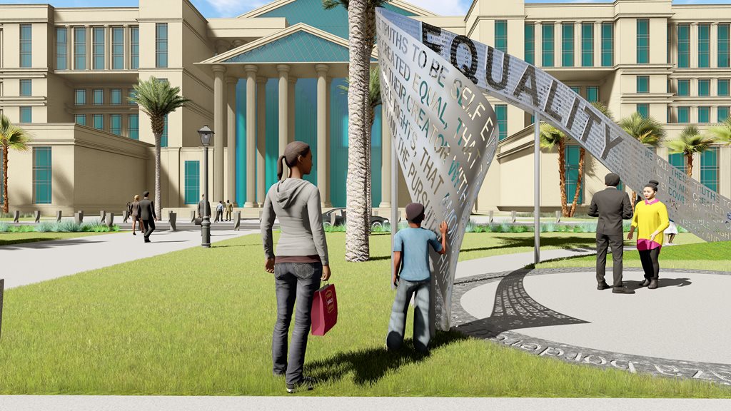 artist rendering of duval county courthouse scupture