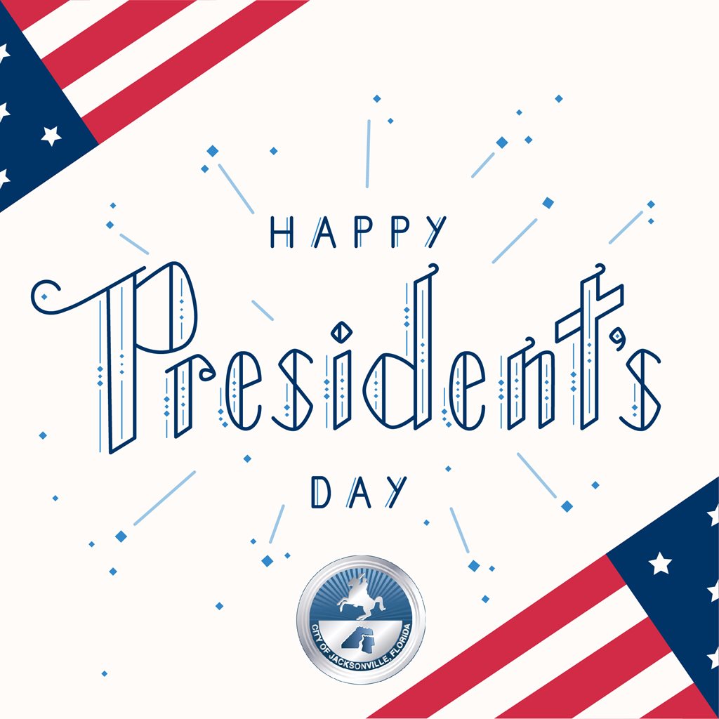 happy presidents day graphic with american flag