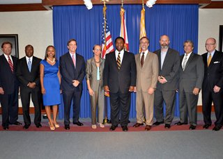 Mayor Brown and Council President Bishop with their appointments to the DIA Board of Directors
