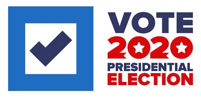 Vote 2020 Presidential Election text with check mark