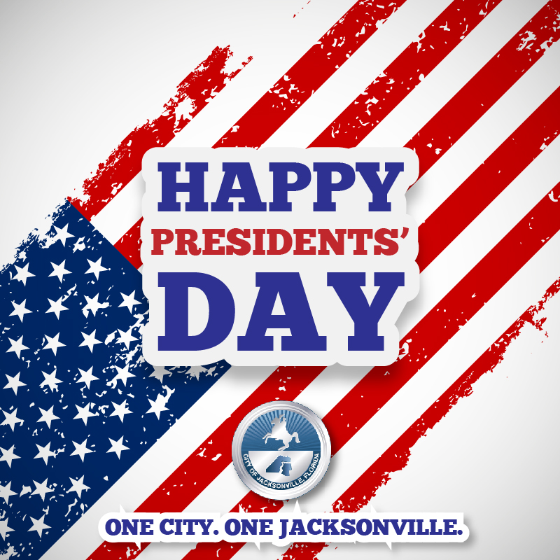 Happy Presidents' Day American flag graphic