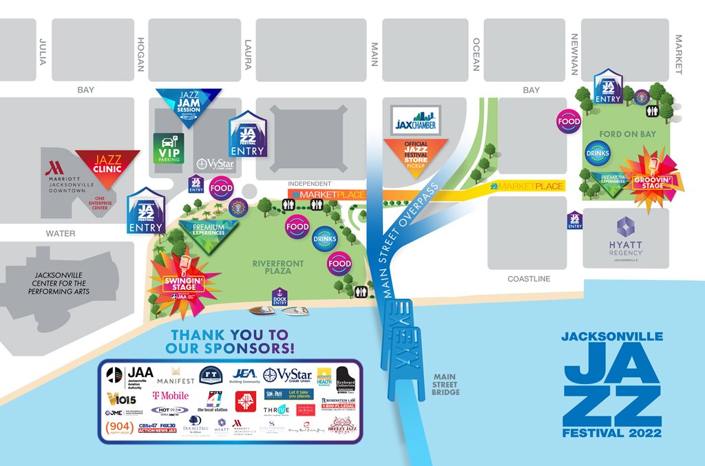 Jacksonville Jazz Festival Map
