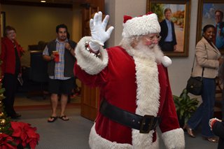 Even Santa himself pid a visit to City Hall for the Holiday at St. James