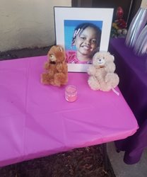 October 26, 2018 photo of vigil for Zykerria Robinson.