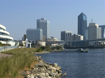 The St Johns River in Downtown Jacksonville
