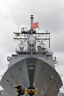 The bow of a ship at NS Mayport