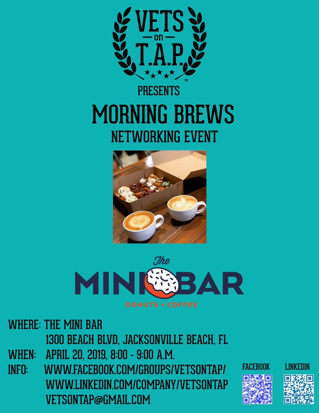 Vets on TAP presents a Morning Brews Networking Event at The Mini Bar.