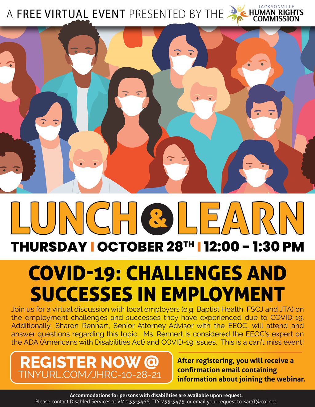 JHRC Lunch and learn october 2021 flyer
