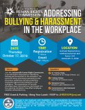 JHRC Flyer: Addressing  Bullying and Harassment in the Workplace