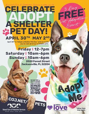 ACPS Adopt a Shelter Pet Day flyer