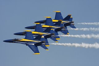 The U.S. Navy's world-famous Blue Angels at a past Sea & Sky Spectacular