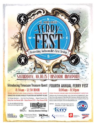 Flyer for the October 10, 2015 St. Johns River Ferry Fest event.