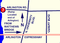 Map displaying Arlington boat ramp location.
