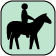 Person on Horse Icon Indicating Equestrian Trails