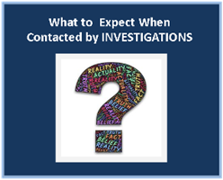 What to Expect When Contacted by INVESTIGATIONS - multicolored question mark