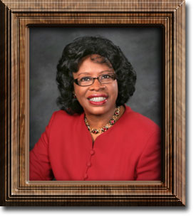 Framed photo of Council Member Glorious Johnson, At-Large Group 5
