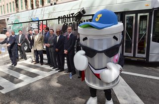 Photo of the Fight the Blight Mascot.