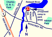 Map to Mandarin Park Boat Ramp