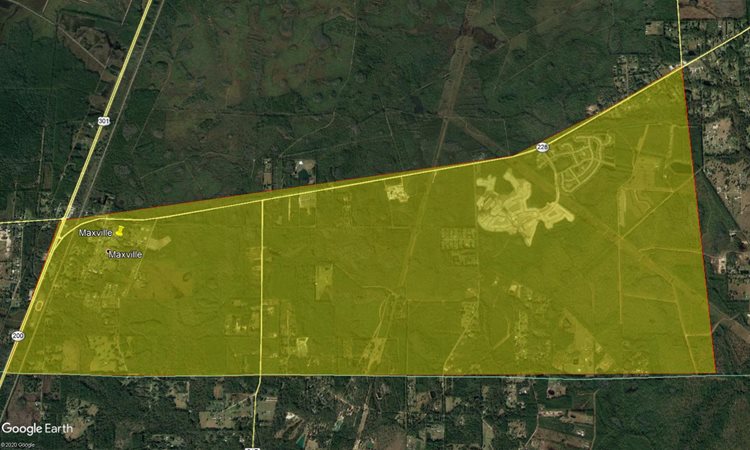 Proposed Aerial Treatment between Normandy and the county line, and running between Yellow Water rd and the 301.