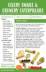 celery snails and crunchy caterpillars recipe