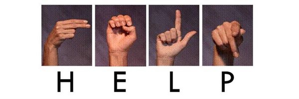 Image of ASL sign for the word Help